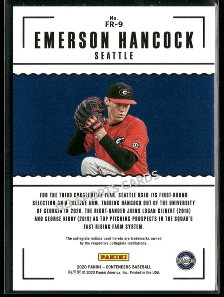 2020 Panini Contenders First Rounders Gold /99 Emerson Hancock #FR-9 RC