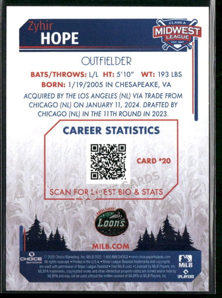 2025 Midwest League Top Prospects MWL Zyhir Hope