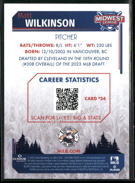 2025 Midwest League Top Prospects MWL Matt Wilkinson