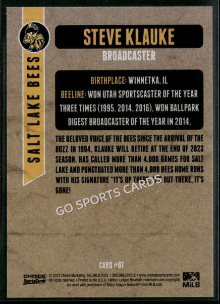 2023 Salt Lake Bees Steve Klauke