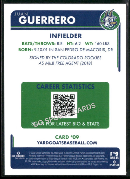 2025 Hartford Yard Goats Juan Guerrero