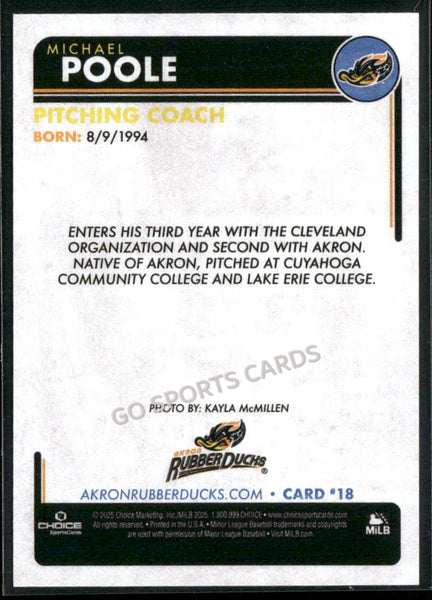 2025 Akron RubberDucks Michael Poole