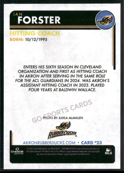 2025 Akron RubberDucks Ian Forster