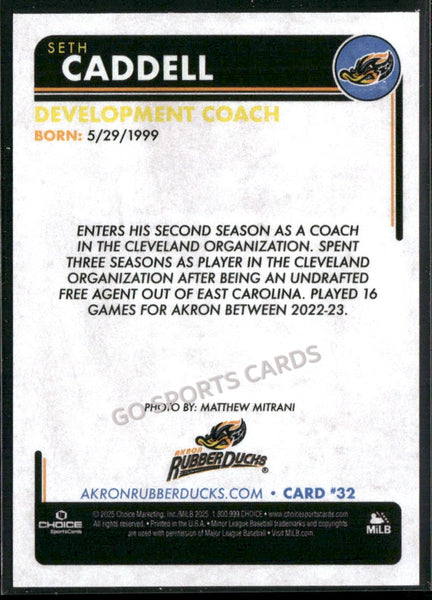 2025 Akron RubberDucks Seth Caddell