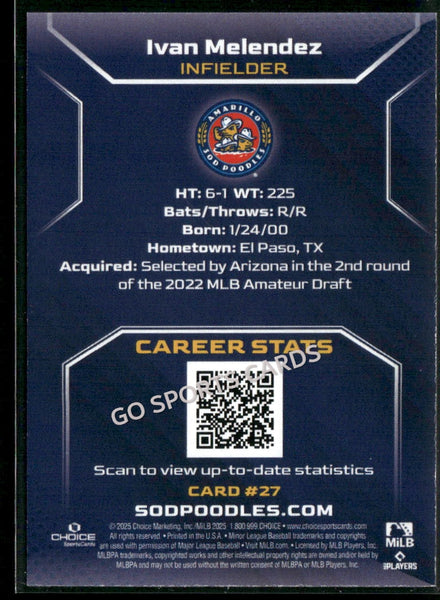 2025 Amarillo Sod Poodles Ivan Melendez