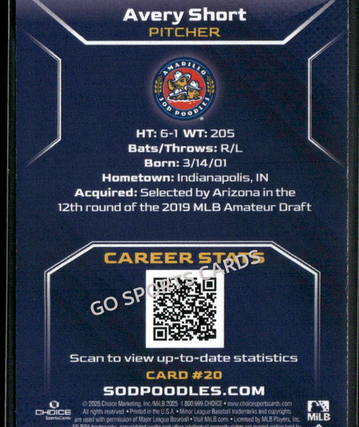 2025 Amarillo Sod Poodles Avery Short