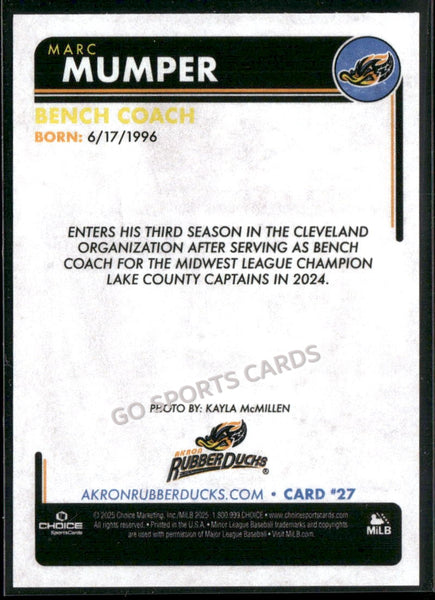2025 Akron RubberDucks Marc Mumper