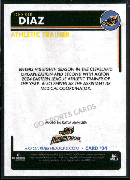 2025 Akron RubberDucks Derrik Diaz