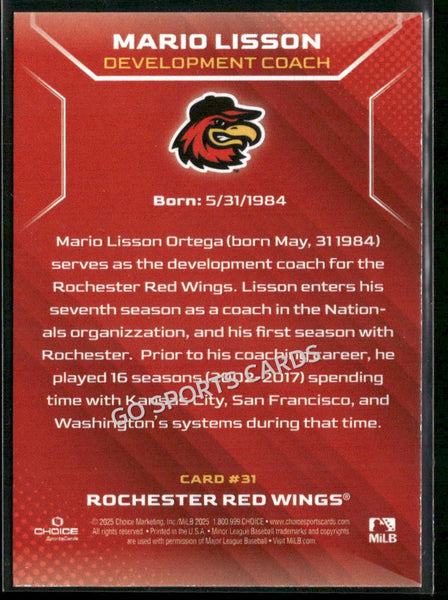 2025 Rochester Red Wings Mario Lisson