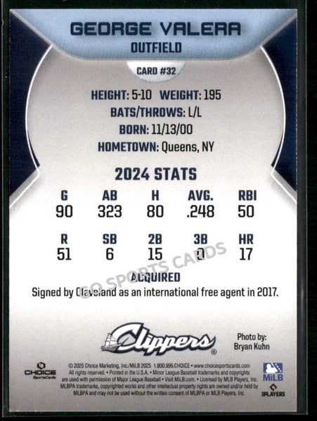 2025 Columbus Clippers George Valera