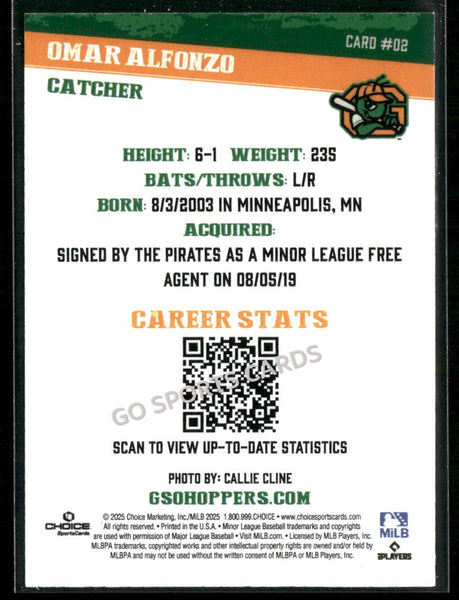2025 Greensboro Grasshoppers Omar Alfonzo