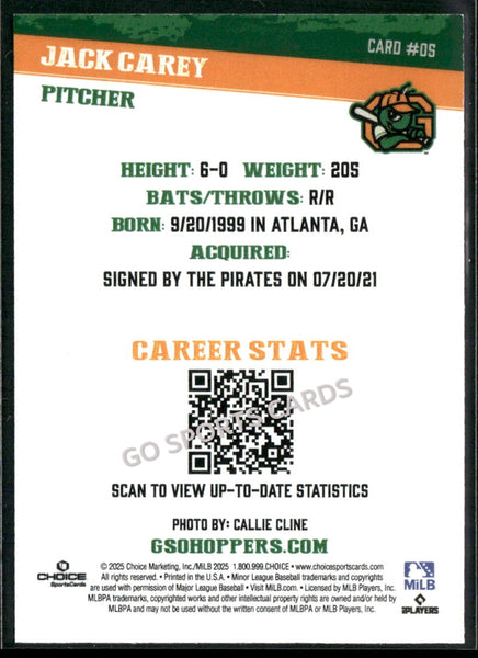 2025 Greensboro Grasshoppers Jack Carey