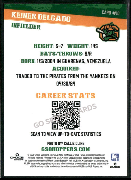 2025 Greensboro Grasshoppers Keiner Delgado
