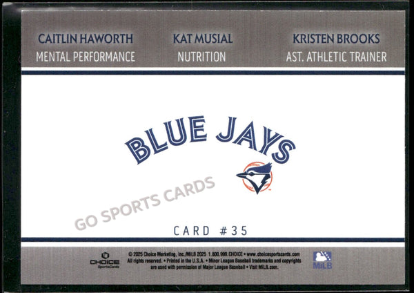 2025 Dunedin Blue Jays Caitlin Haworth Kat Musial Kristen Brooks