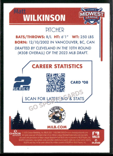 2025 Midwest League Top Prospects MWL 2nd Matt Wilkinson