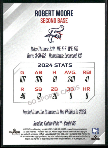 2025 Reading Fightin Phils 2nd Robert Moore