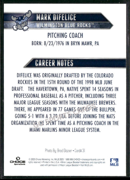 2025 Wilmington Blue Rocks Mark DiFelice