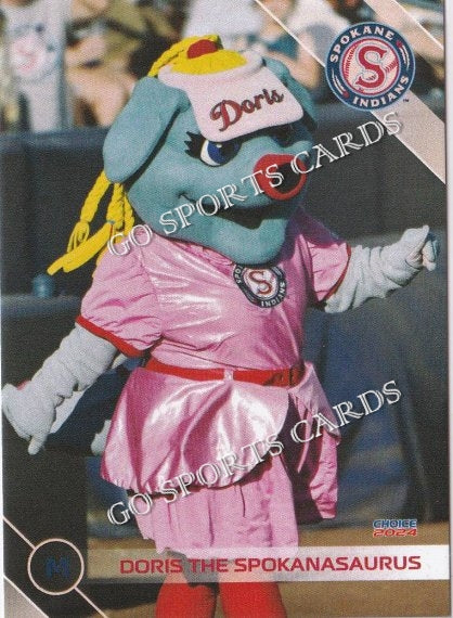 2024 Spokane Indians Doris The Spokanasaurus Mascot