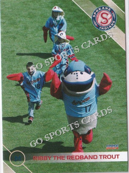 2024 Spokane Indians Ribby The Redband Trout Mascot