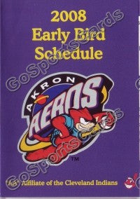 2008 Akron Aeros Early Bird Pocket Schedule