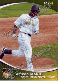 2009 South Bend Silver Hawks Alfredo Marte