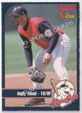 2003 Pawtucket Red Sox Dunkin Donuts SGA Andy Abad