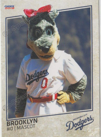 2018 Oklahoma City Dodgers Brooklyn Mascot