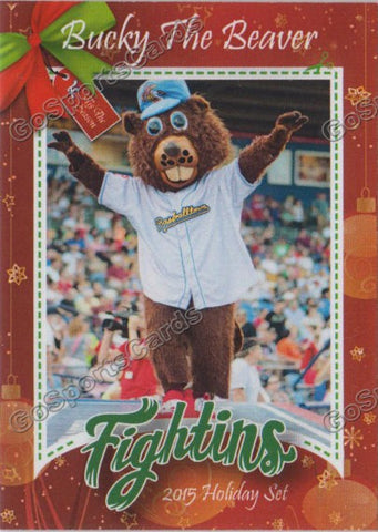 2015 Reading Fightins Phillies Holiday Xmas Bucky Beaver