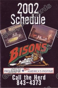 2002 Buffalo Bisons Pocket Schedule