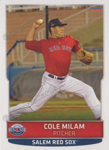 2021 Salem Red Sox Cole Milam