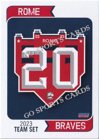 2023 Rome Braves Header Checklist