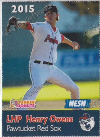 2015 Pawtucket Red Sox SGA Dunkin Donuts Henry Owens