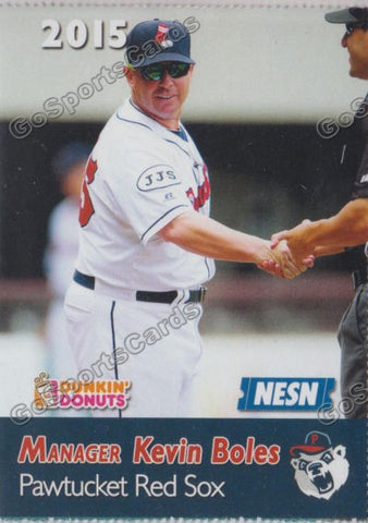 2015 Pawtucket Red Sox SGA Dunkin Donuts Kevin Boles