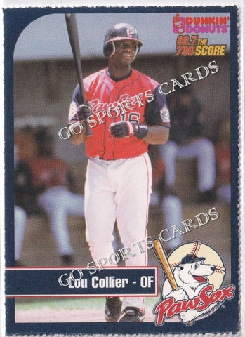 2003 Pawtucket Red Sox Dunkin Donuts SGA Lou Collier