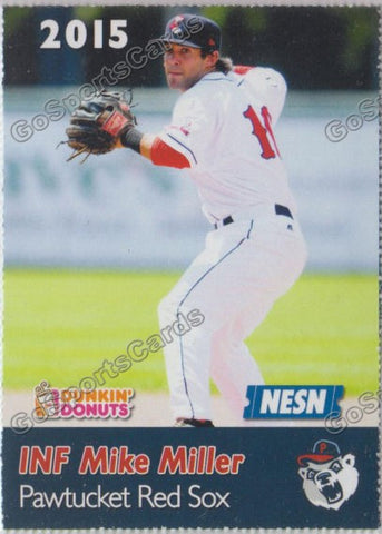 2015 Pawtucket Red Sox SGA Dunkin Donuts Mike Miller