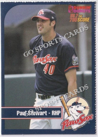 2003 Pawtucket Red Sox Dunkin Donuts SGA Paul Stewart