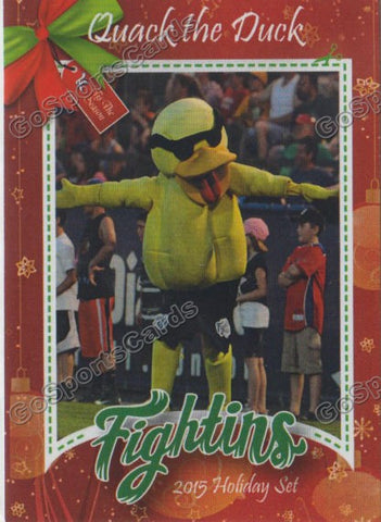 2015 Reading Fightins Phillies Holiday Xmas Quack Duck