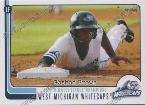 2015 West Michigan WhiteCaps Champions Rashad Brown