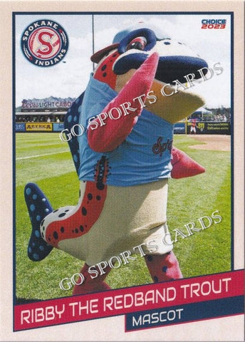 2023 Spokane Indians Ribby The Redband Trout Mascot