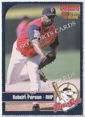 2003 Pawtucket Red Sox Dunkin Donuts SGA Robert Person