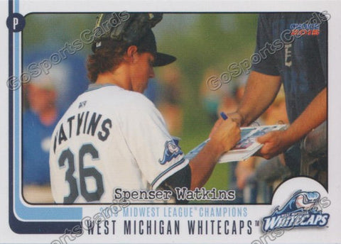 2015 West Michigan WhiteCaps Champions Spenser Watkins