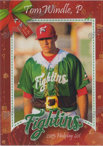 2015 Reading Fightins Phillies Holiday Xmas Tom Windle