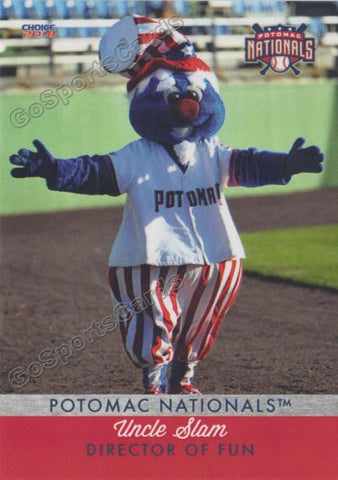 2018 Potomac Nationals Uncle Slam Mascot