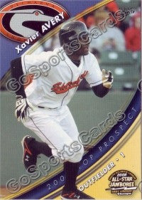2009 South Atlantic League SAL Top Prospect Xavier Avery