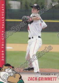 2009 Tri City ValleyCats Zach Grimmett