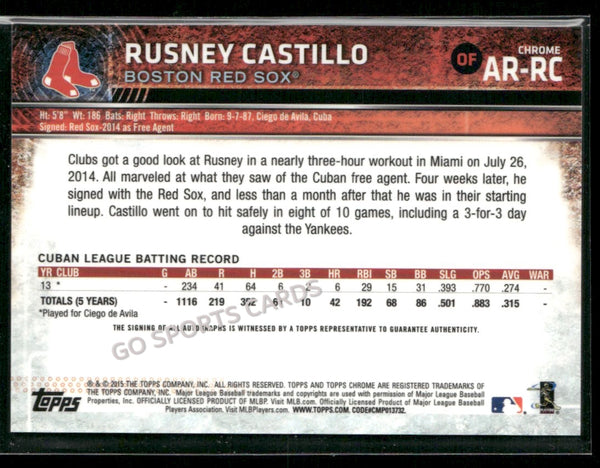 2015 Topps Chrome Rusney Castillo #AR-RC Autograph Rookie