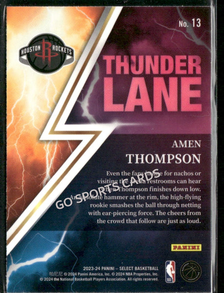 2023-24 Panini Select Amen Thompson Thunder Lane #13