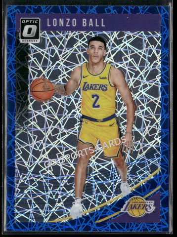 2018-19 Donruss Optic Lonzo Ball Blue Velocity #54