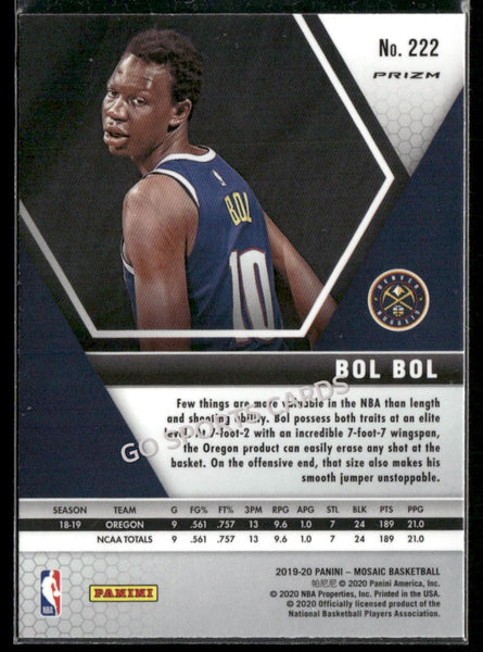 2019-20 Panini Mosaic Bol Bol Pink Camo #222