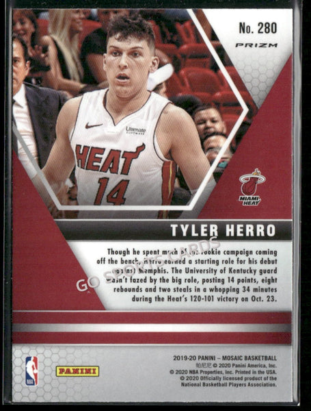 2019-20 Panini Mosaic Tyler Herro Pink Camo #280 NBA Debut